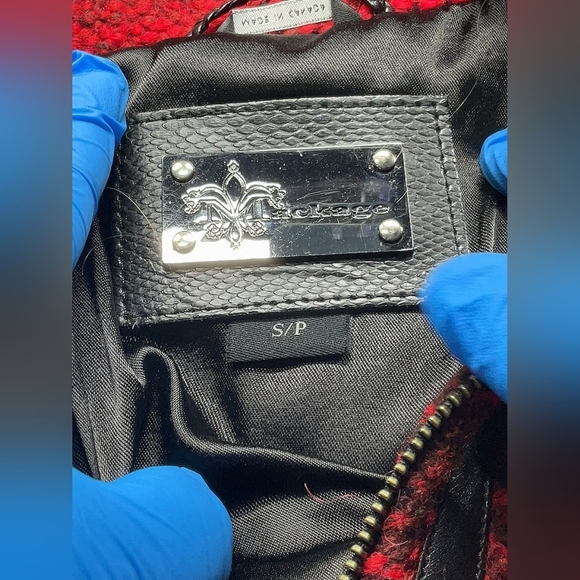 Mackage Wool-Blend Coat | Size S | Red & Black | NWOT - Picture 6 of 8